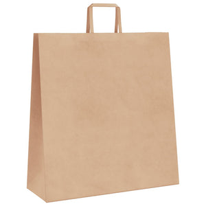 Braune Papiertragetaschen mit Henkeln, 250 Stk.