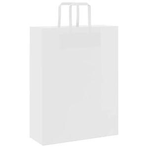 Weiße Papiertragetaschen mit Henkeln, 50 Stk. 32x12x42 cm