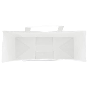 Weiße Papiertragetaschen mit Henkeln, 50 Stk. 32x12x42 cm