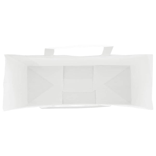 Weiße Papiertragetaschen mit Henkeln, 50 Stk. 32x12x42 cm