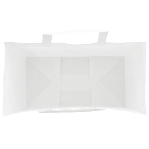 Weiße Papiertragetaschen mit Henkeln, 50 Stk.