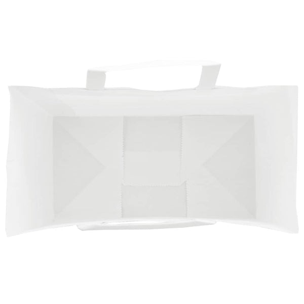 Weiße Papiertragetaschen mit Henkeln, 50 Stk.