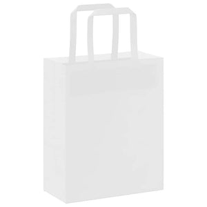 Weiße Papiertragetaschen mit Henkel, 250 Stk. 18x8x22 cm