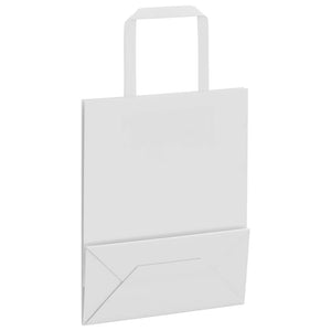 Weiße Papiertragetaschen mit Henkel, 250 Stk. 18x8x22 cm