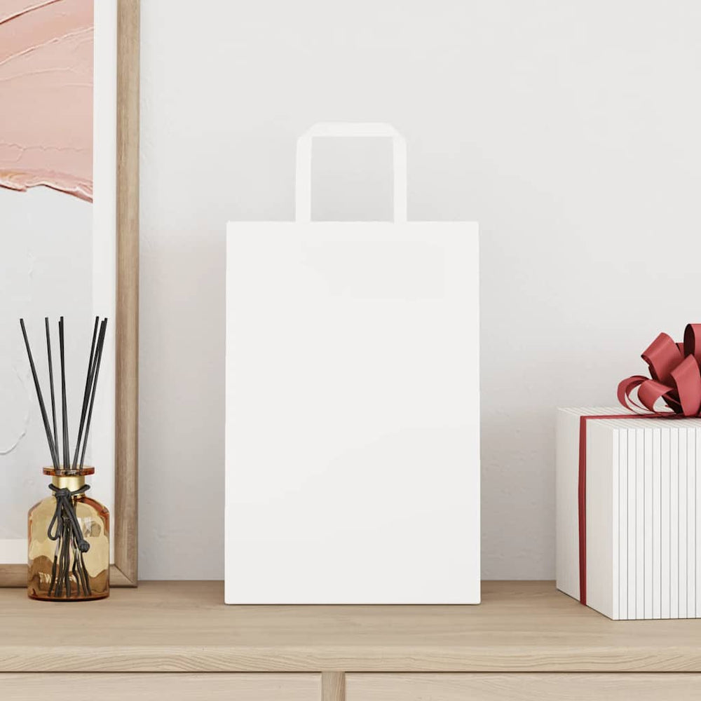 Weiße Papiertragetaschen mit Henkel, 250 Stk. 21x11x31 cm