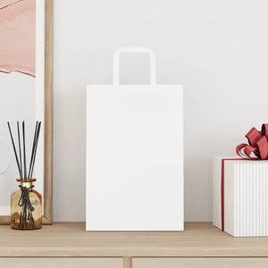 Weiße Papiertragetaschen mit Henkel, 250 Stk. 21x11x31 cm
