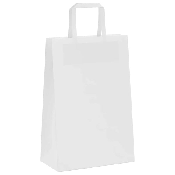 Weiße Papiertragetaschen mit Henkel, 250 Stk. 21x11x31 cm