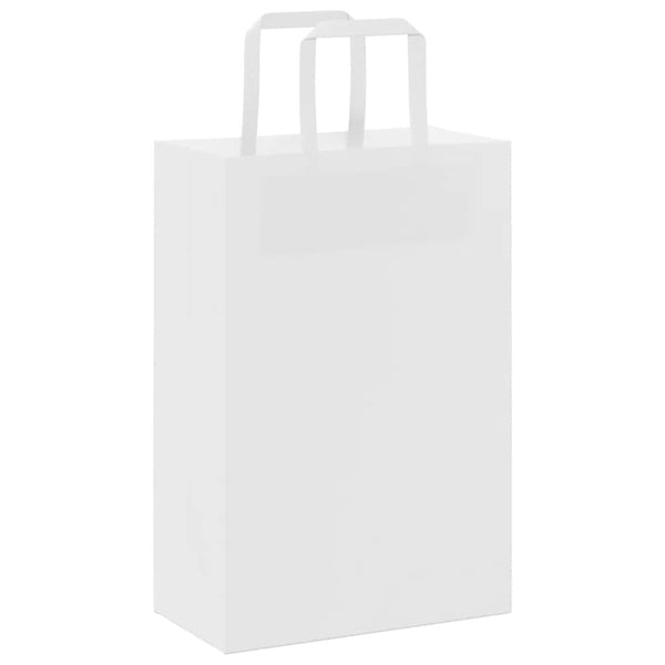 Weiße Papiertragetaschen mit Henkel, 250 Stk. 21x11x31 cm