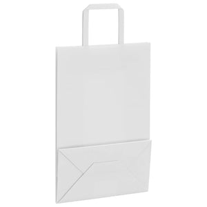 Weiße Papiertragetaschen mit Henkel, 250 Stk. 21x11x31 cm