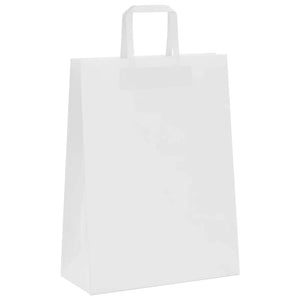 Papiertragetaschen Weiß mit Henkel 26x12x35 cm, 250 Stk.