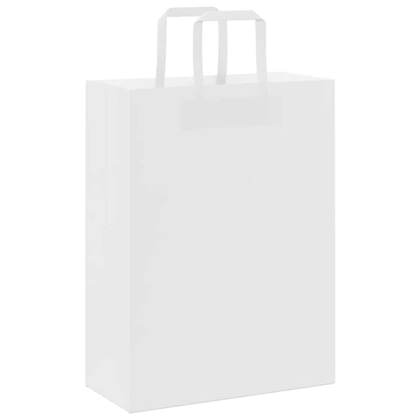 Papiertragetaschen Weiß mit Henkel 26x12x35 cm, 250 Stk.