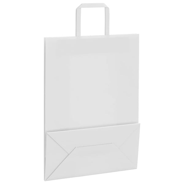 Papiertragetaschen Weiß mit Henkel 26x12x35 cm, 250 Stk.