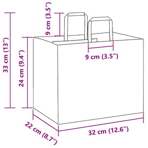 Papiertragetaschen Weiß mit Henkel 32x22x24 cm - 250 Stk.