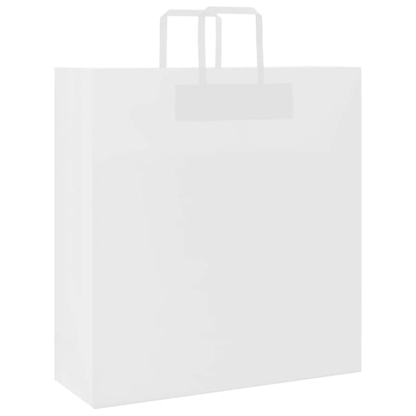 Weiße Papiertragetaschen mit Henkeln, 250 Stk. 45x17x48 cm
