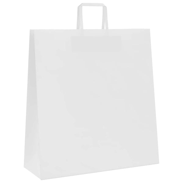 Weiße Papiertragetaschen mit Henkeln, 250 Stk. 45x17x48 cm