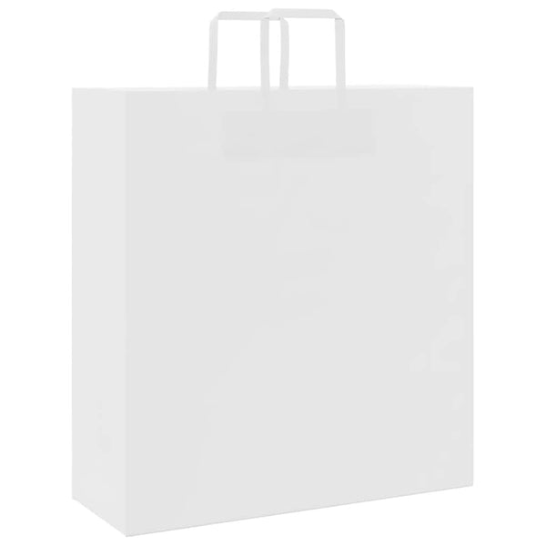 Weiße Papiertragetaschen mit Henkeln, 250 Stk. 45x17x48 cm