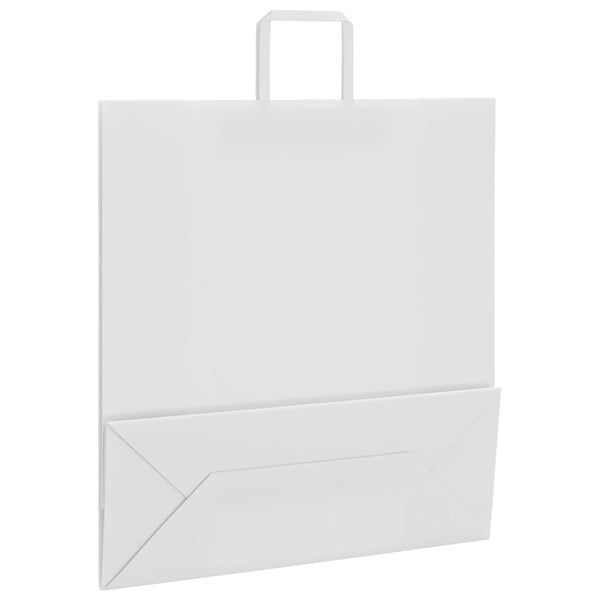 Weiße Papiertragetaschen mit Henkeln, 250 Stk. 45x17x48 cm