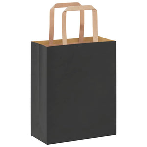 Schwarze Papiertragetaschen mit Henkeln, 250 Stk. - 18x8x22 cm