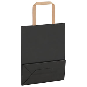 Schwarze Papiertragetaschen mit Henkeln, 250 Stk. - 18x8x22 cm