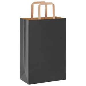 Schwarze Papiertragetaschen mit Henkel, 250 Stk.