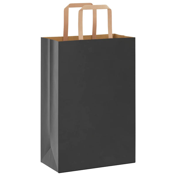 Schwarze Papiertragetaschen mit Henkel, 250 Stk.