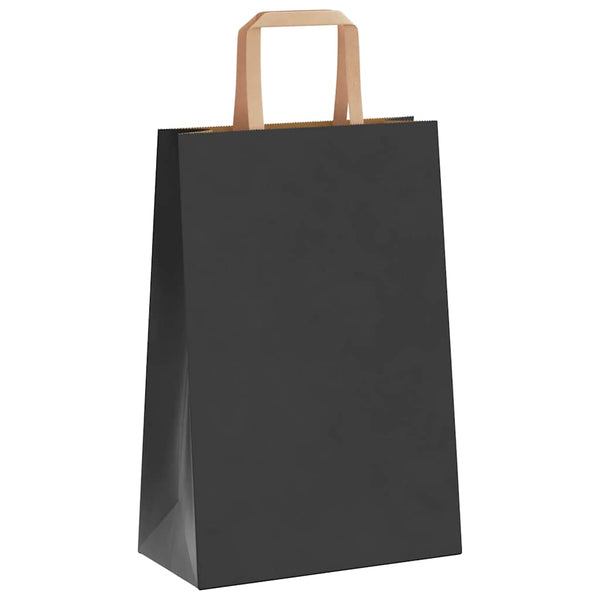 Schwarze Papiertragetaschen mit Henkel, 250 Stk.