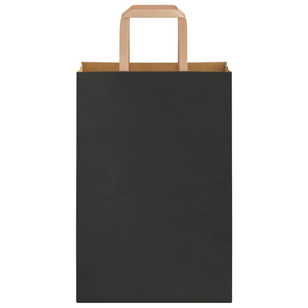 Schwarze Papiertragetaschen mit Henkel, 250 Stk.