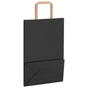 Schwarze Papiertragetaschen mit Henkel, 250 Stk.