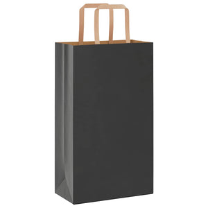 Schwarze Papiertragetaschen mit Henkeln, 250 Stk.