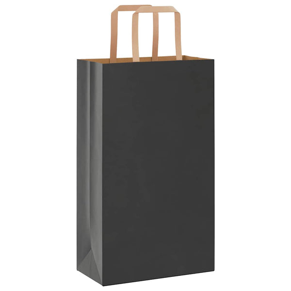 Schwarze Papiertragetaschen mit Henkeln, 250 Stk.