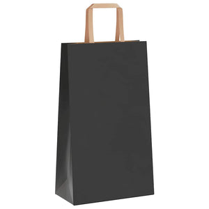 Schwarze Papiertragetaschen mit Henkeln, 250 Stk.