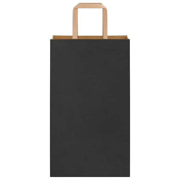 Schwarze Papiertragetaschen mit Henkeln, 250 Stk.