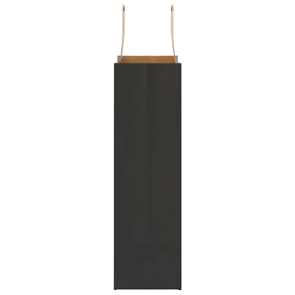 Schwarze Papiertragetaschen mit Henkeln, 250 Stk.