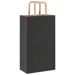 Schwarze Papiertragetaschen mit Henkeln, 250 Stk.