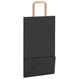 Schwarze Papiertragetaschen mit Henkeln, 250 Stk.