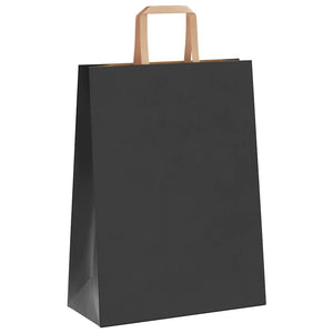 Schwarze Papiertragetaschen mit Henkel, 250 Stk.