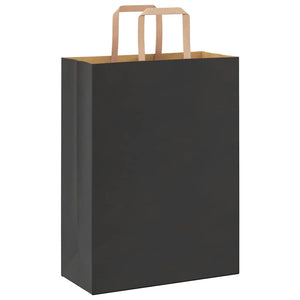 Schwarze Papiertragetaschen mit Henkel, 250 Stk.