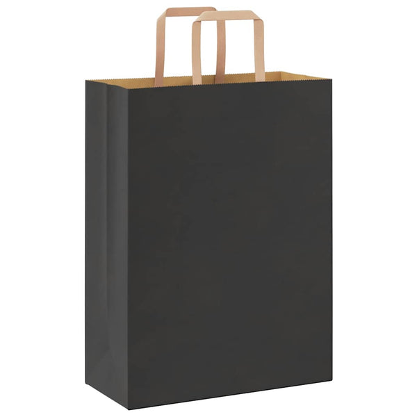 Schwarze Papiertragetaschen mit Henkel, 250 Stk.