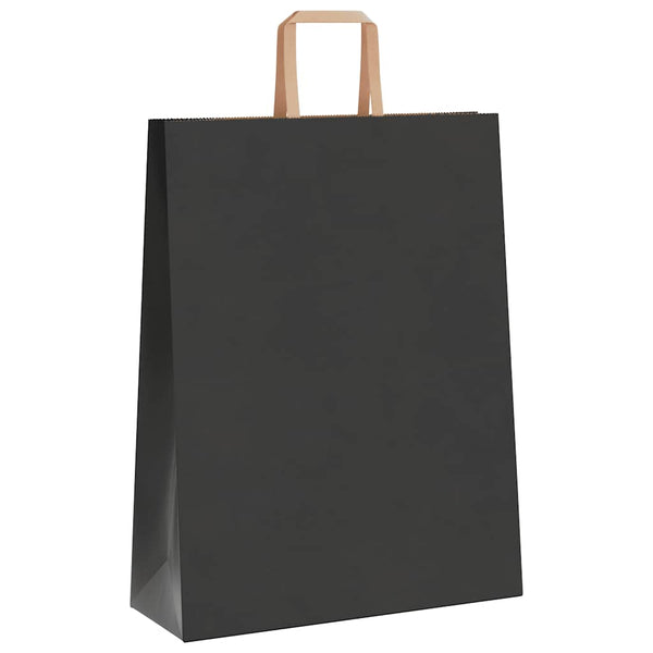 Schwarze Papiertragetaschen mit Henkel, 250 Stk.