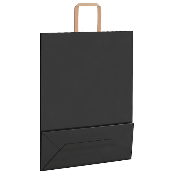 Schwarze Papiertragetaschen mit Henkel, 250 Stk.