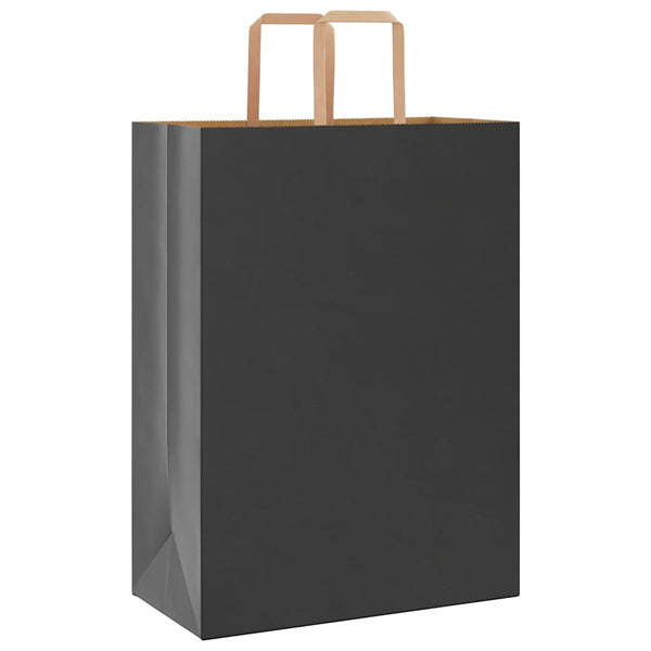 Schwarze Papiertragetaschen mit Henkel, 250 Stk. 32x17x44 cm