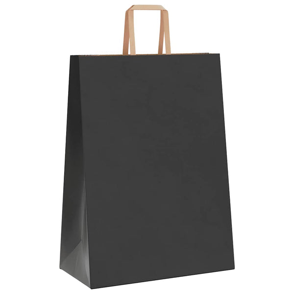 Schwarze Papiertragetaschen mit Henkel, 250 Stk. 32x17x44 cm