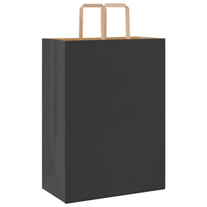 Schwarze Papiertragetaschen mit Henkel, 250 Stk. 32x17x44 cm
