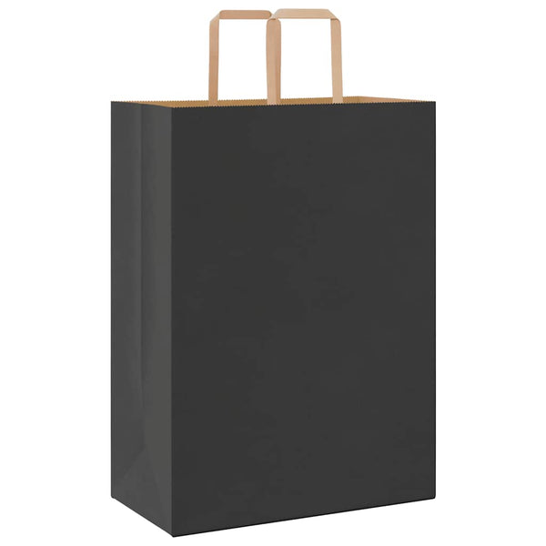 Schwarze Papiertragetaschen mit Henkel, 250 Stk. 32x17x44 cm