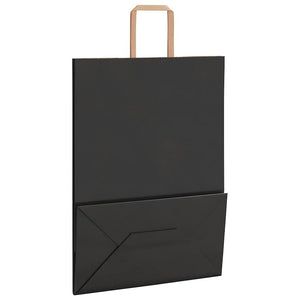 Schwarze Papiertragetaschen mit Henkel, 250 Stk. 32x17x44 cm