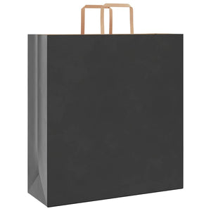Schwarze Papiertragetaschen mit Henkeln, 250 Stk. 45x17x48 cm