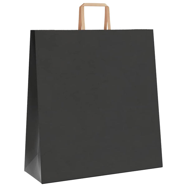 Schwarze Papiertragetaschen mit Henkeln, 250 Stk. 45x17x48 cm