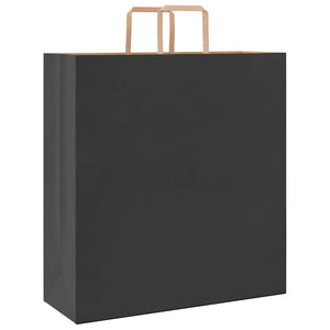 Schwarze Papiertragetaschen mit Henkeln, 250 Stk. 45x17x48 cm