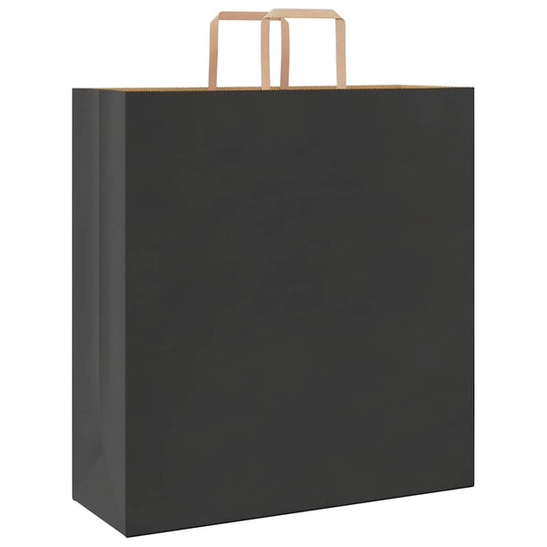 Schwarze Papiertragetaschen mit Henkeln, 250 Stk. 45x17x48 cm