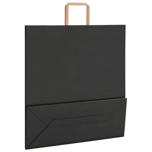 Schwarze Papiertragetaschen mit Henkeln, 250 Stk. 45x17x48 cm